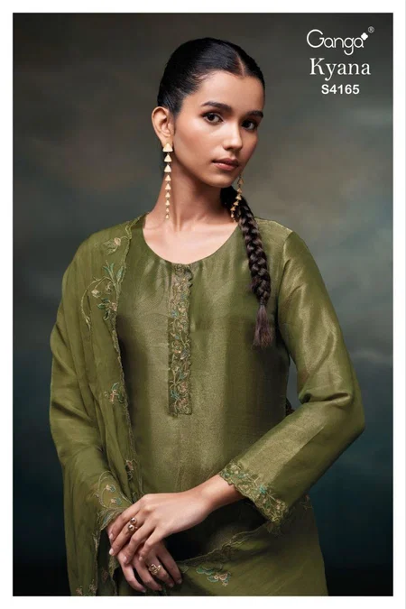 Kyana 4165 By Ganga Bemberg Silk Online Designer Salwar Suits Wholesale